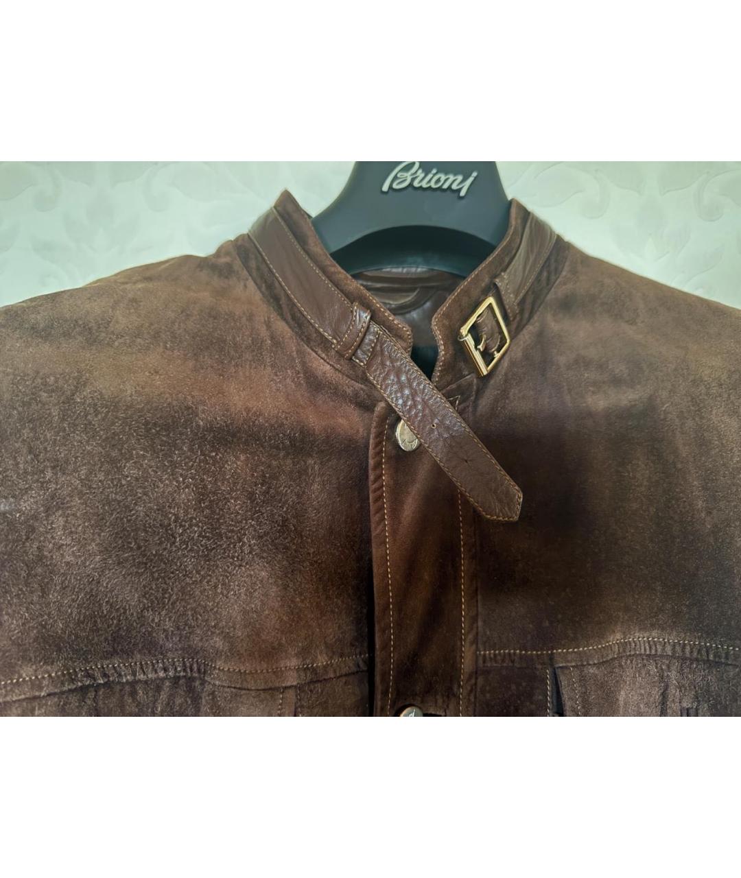 BRIONI Коричневая замшевая куртка, фото 3