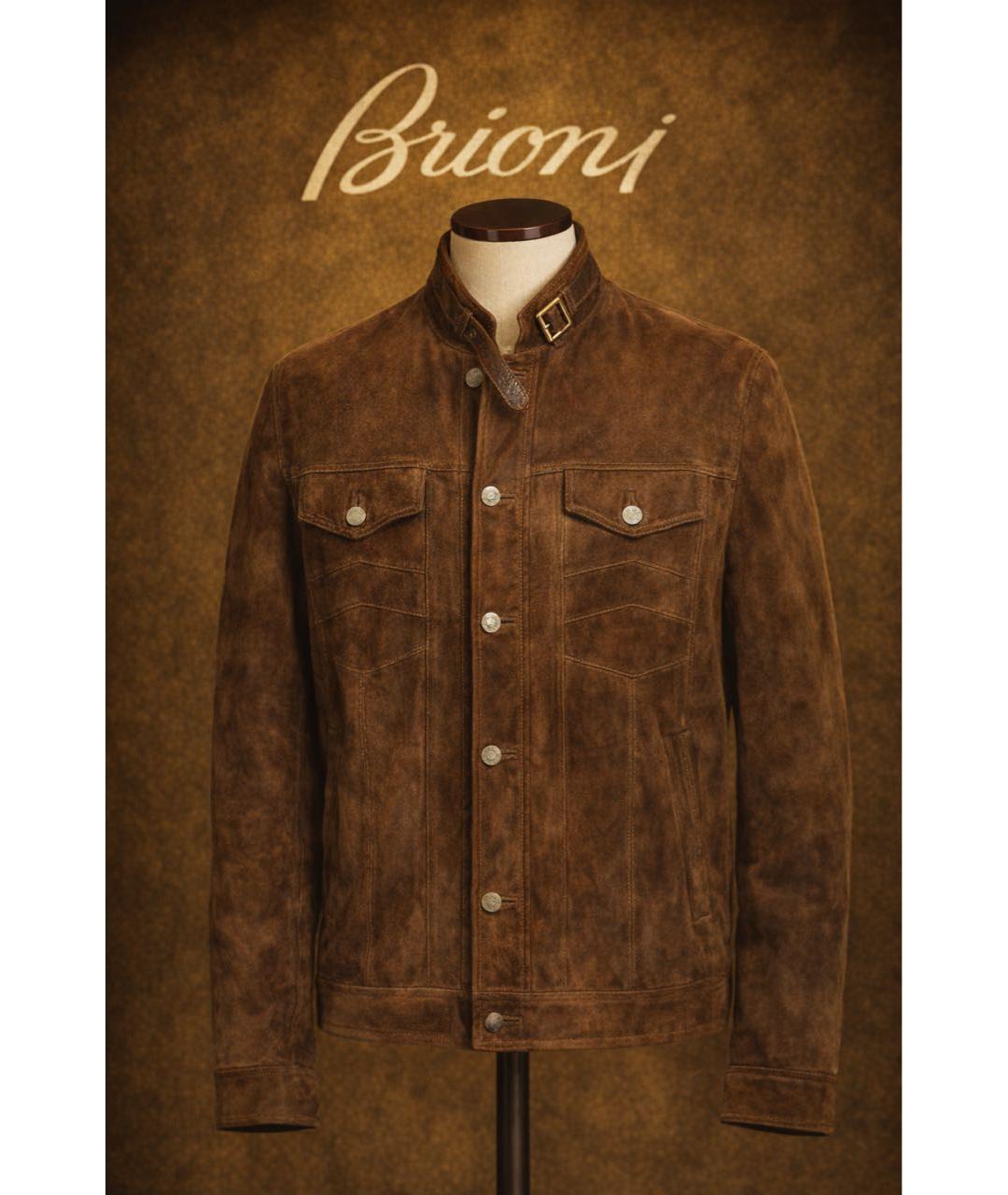 BRIONI Коричневая замшевая куртка, фото 8