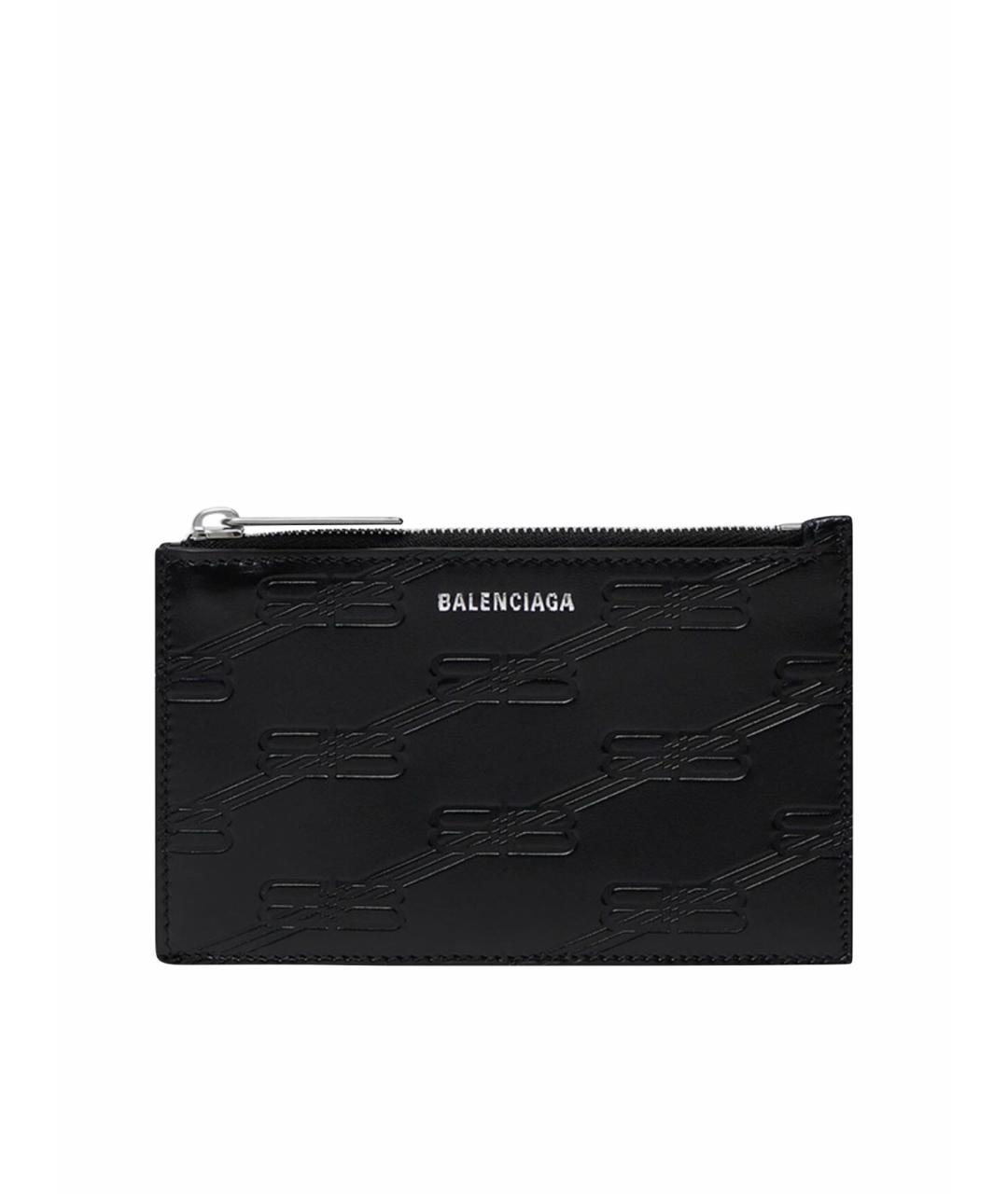 BALENCIAGA Черный кожаный кошелек, фото 1