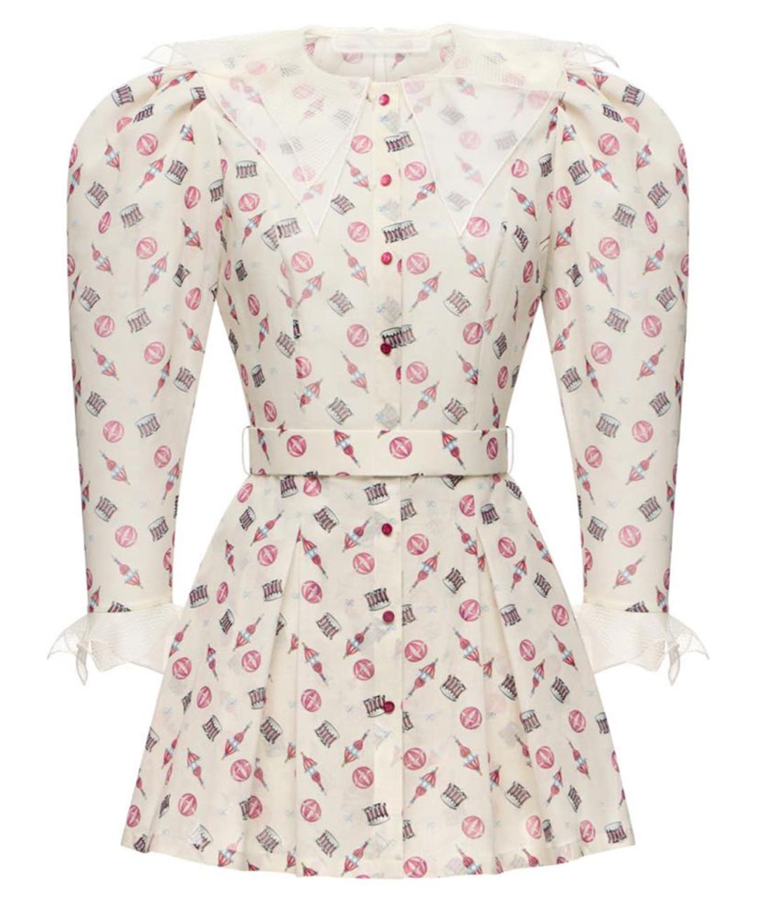 ULYANA SERGEENKO Белое хлопковое платье, фото 1