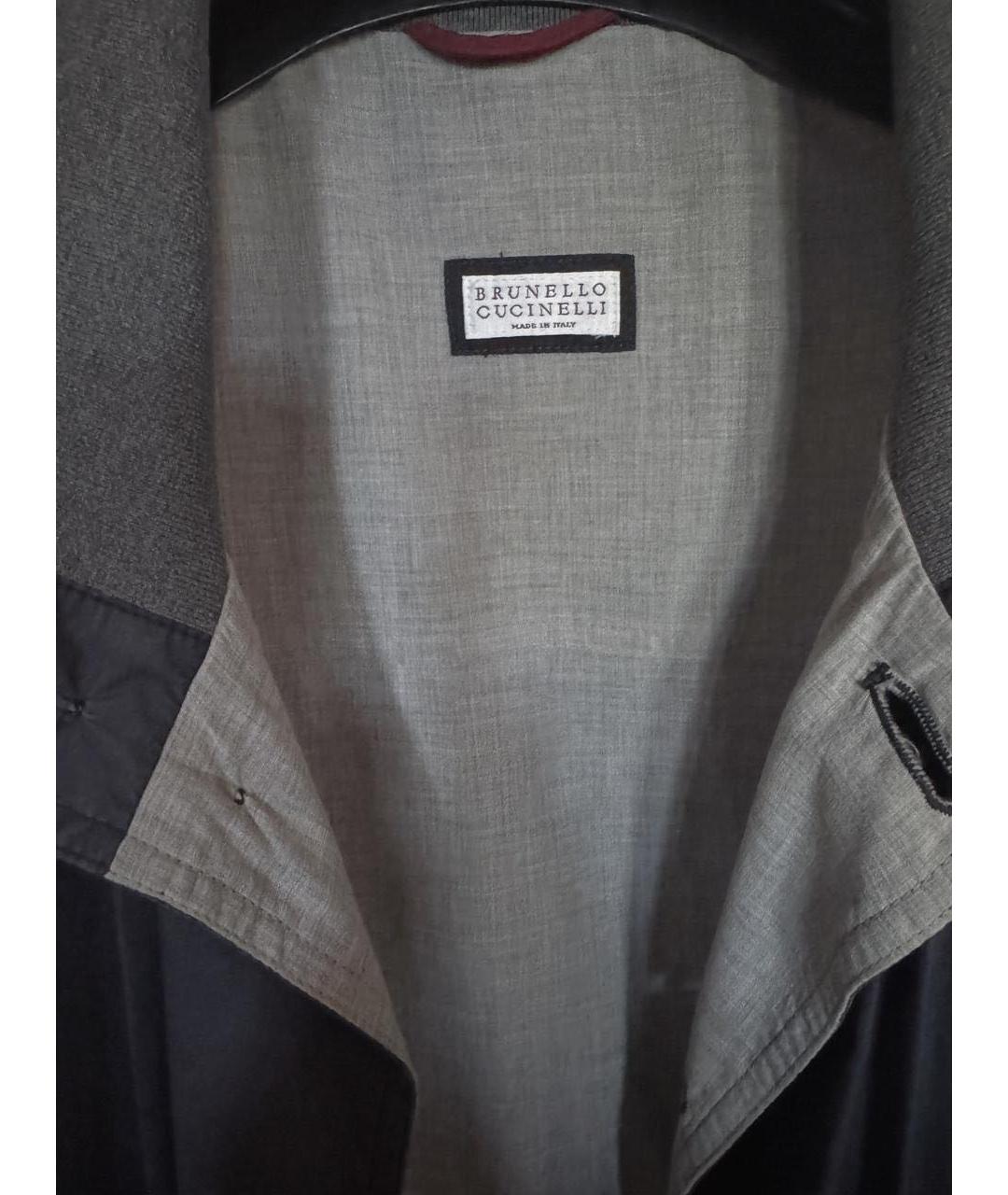 BRUNELLO CUCINELLI Синяя хлопковая куртка, фото 4