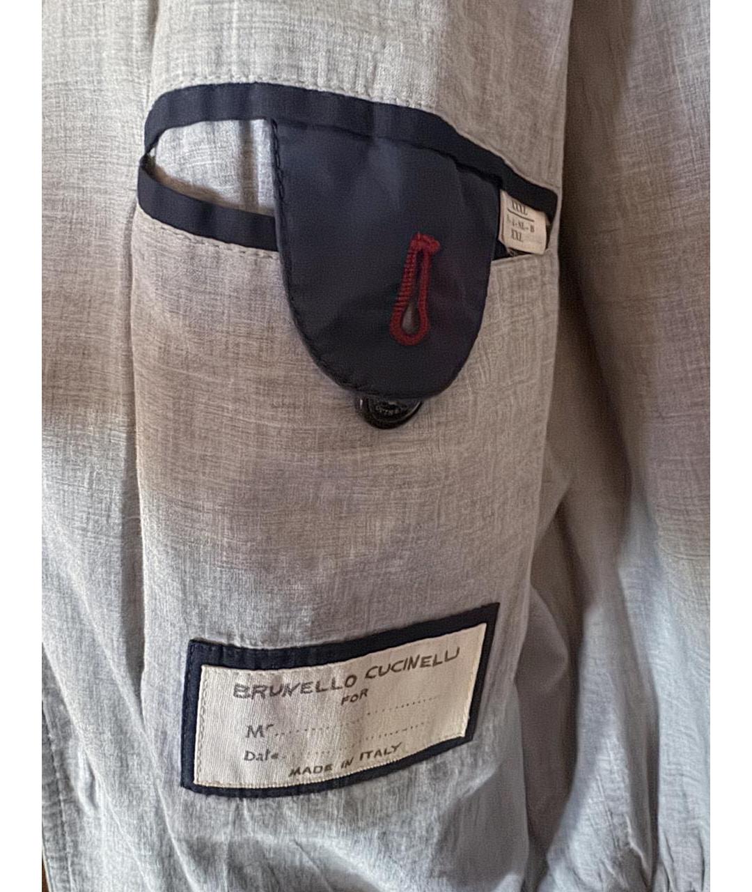 BRUNELLO CUCINELLI Синяя хлопковая куртка, фото 7