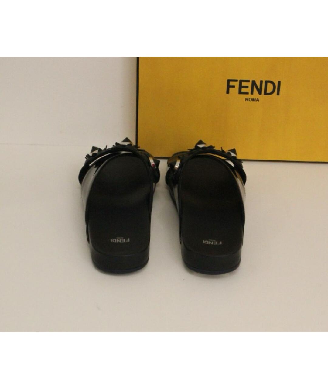 FENDI Черные босоножки, фото 3