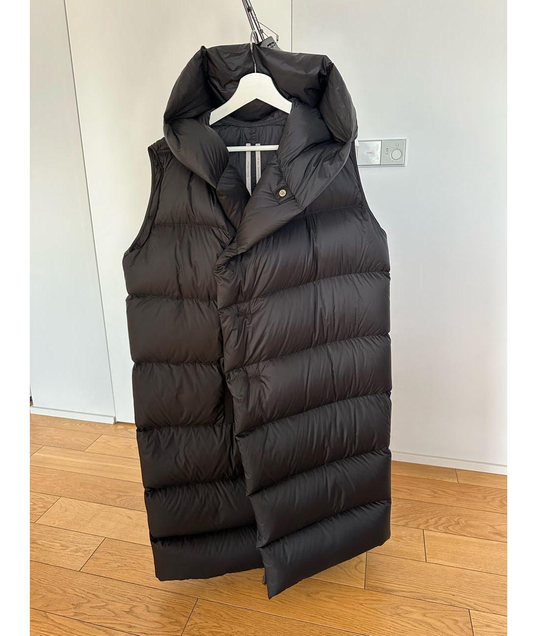 RICK OWENS Черный полиамидовый пуховик, фото 4