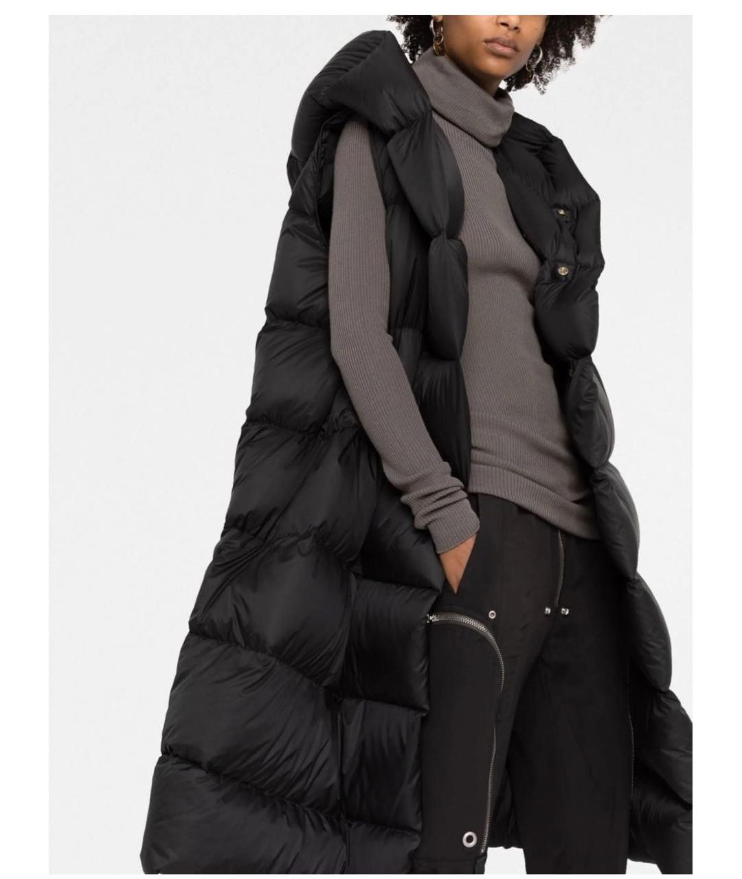 RICK OWENS Черный полиамидовый пуховик, фото 2