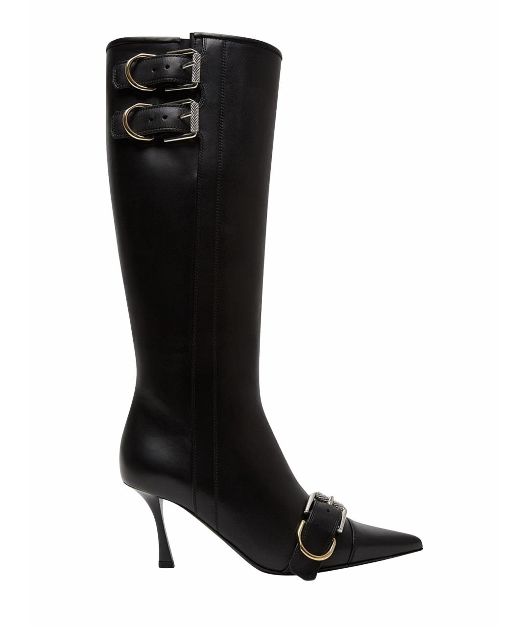 GIVENCHY Черные кожаные сапоги, фото 5
