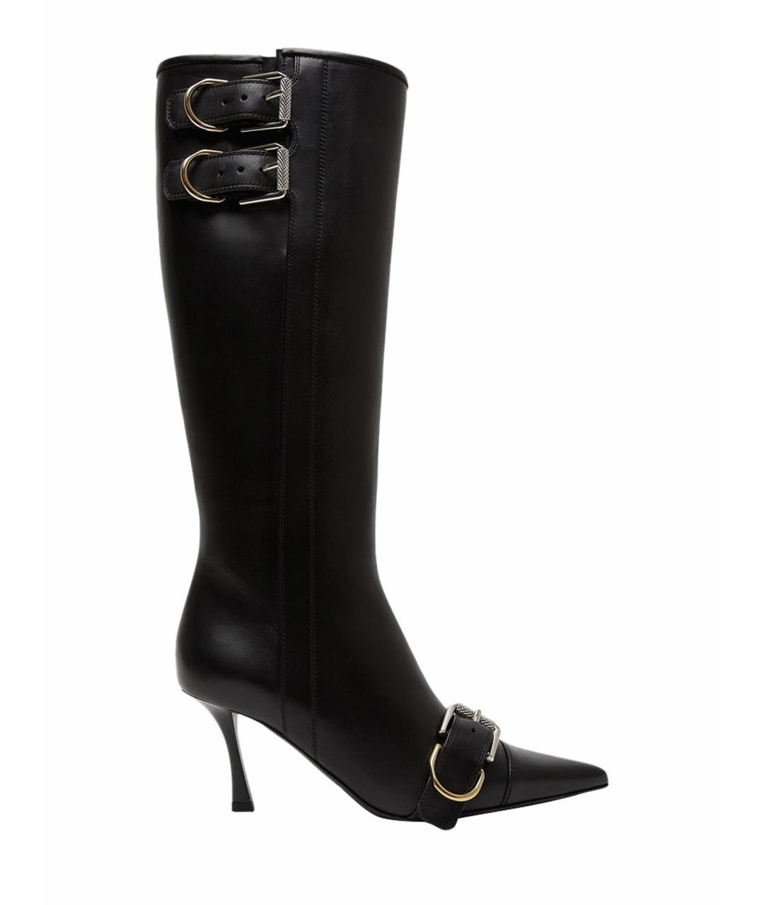 GIVENCHY Черные кожаные сапоги, фото 1