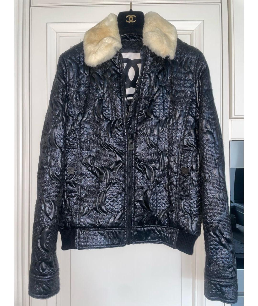 CHANEL Черная полиэстеровая куртка, фото 9