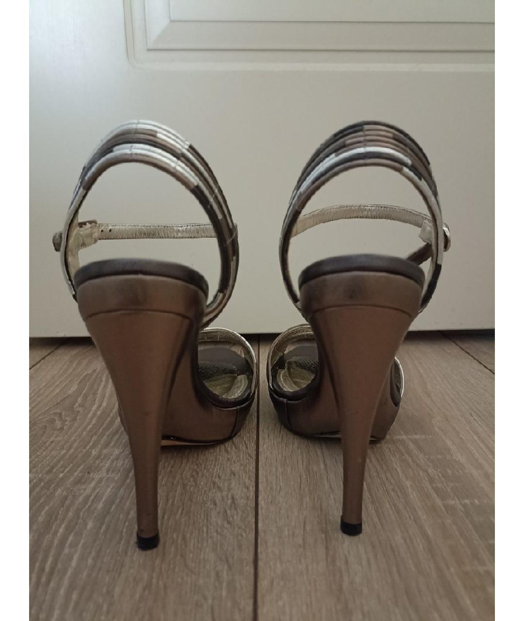 DOLCE&GABBANA Мульти кожаные босоножки, фото 2