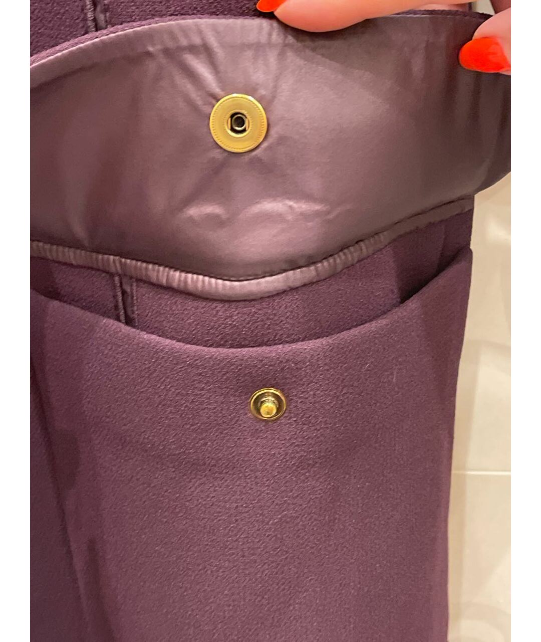 LOUIS VUITTON PRE-OWNED Фиолетовое вискозное пальто, фото 4