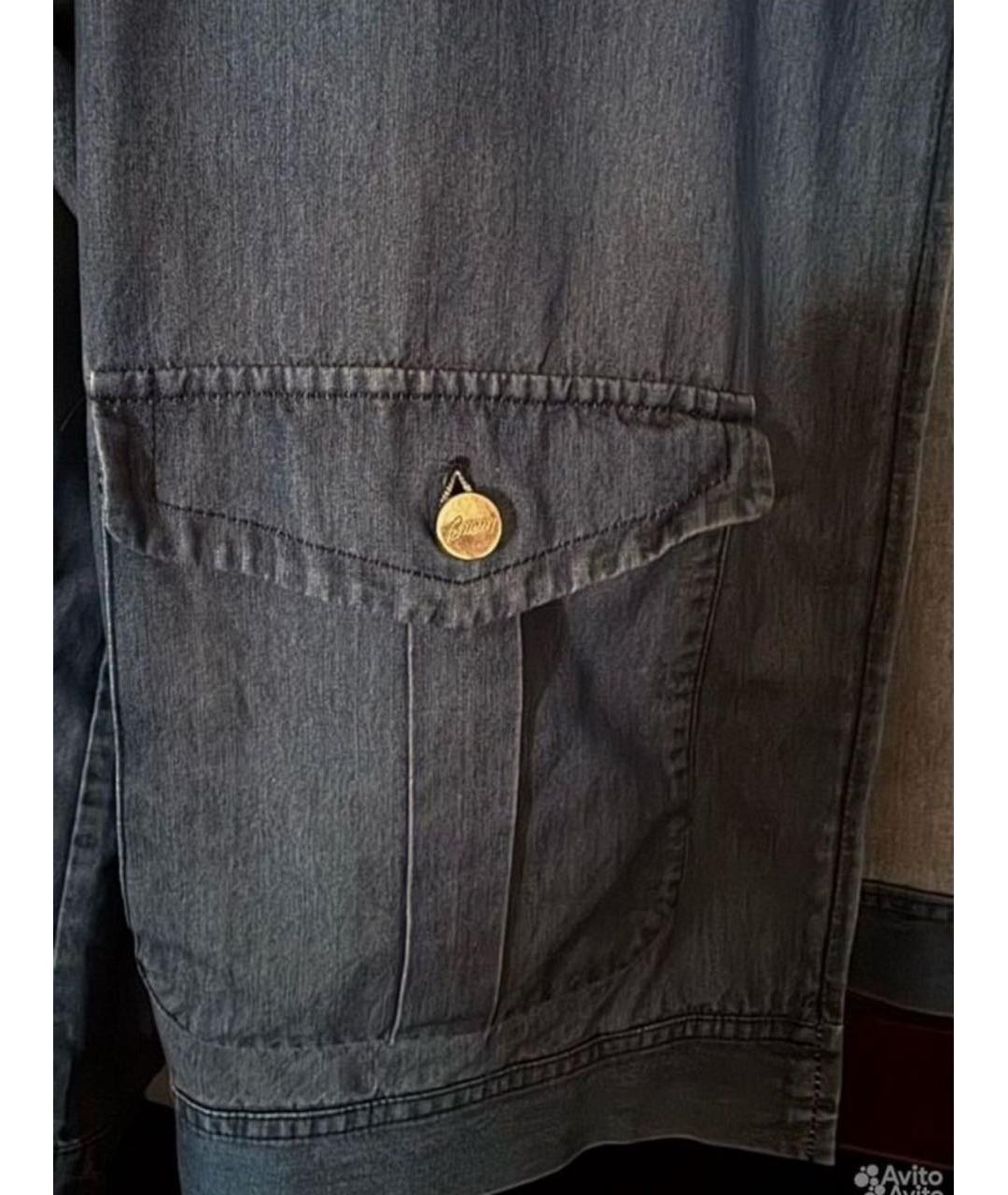 BRIONI Синяя деним куртка, фото 5