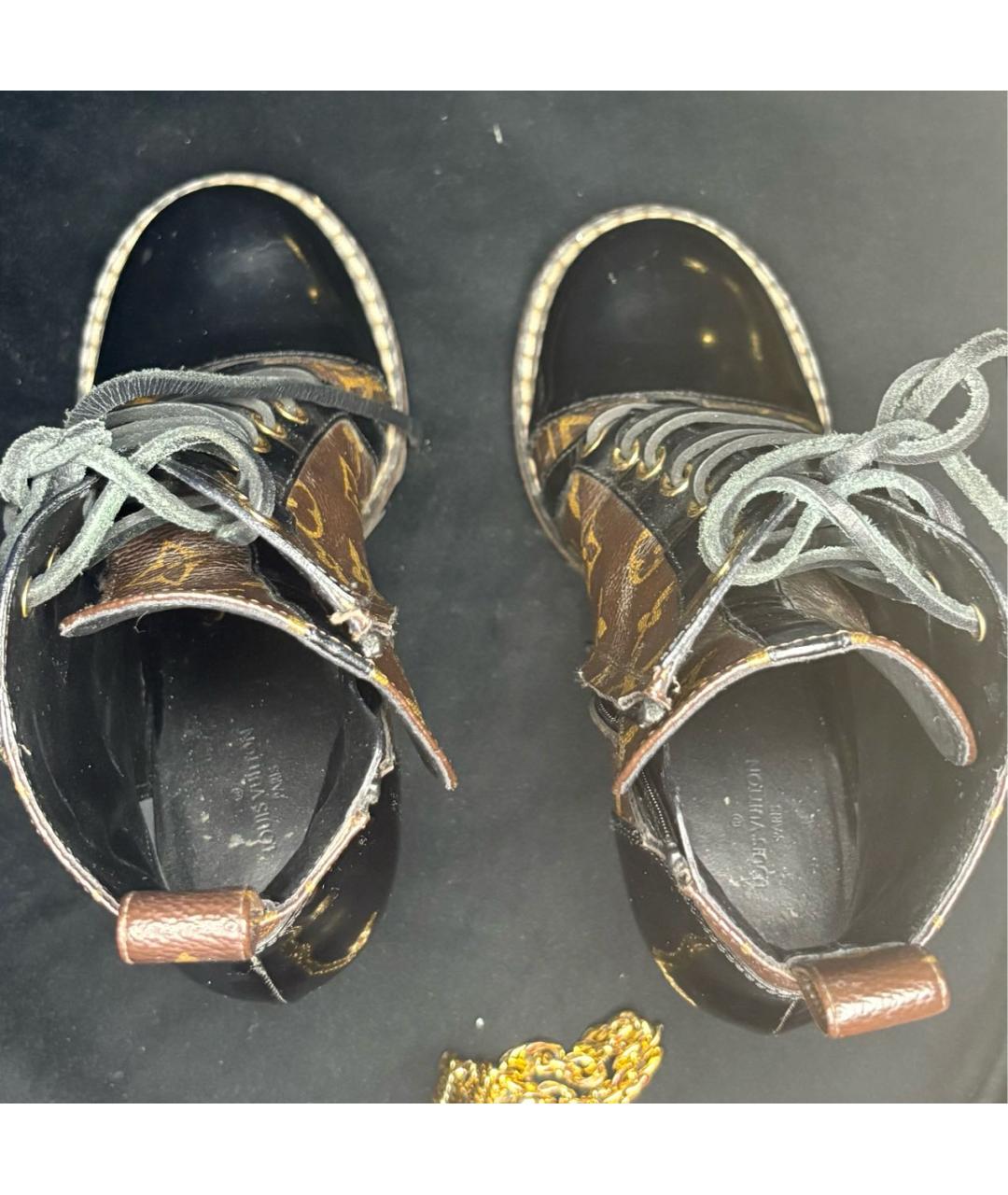 LOUIS VUITTON Коричневые ботильоны, фото 3