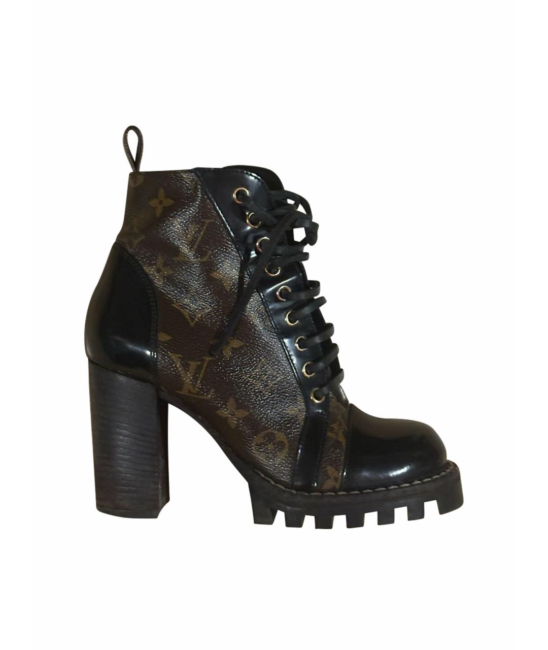 LOUIS VUITTON Коричневые ботильоны, фото 1
