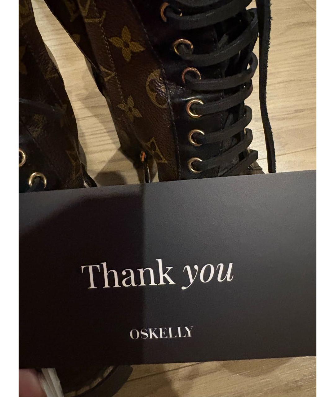 LOUIS VUITTON Коричневые ботильоны, фото 7