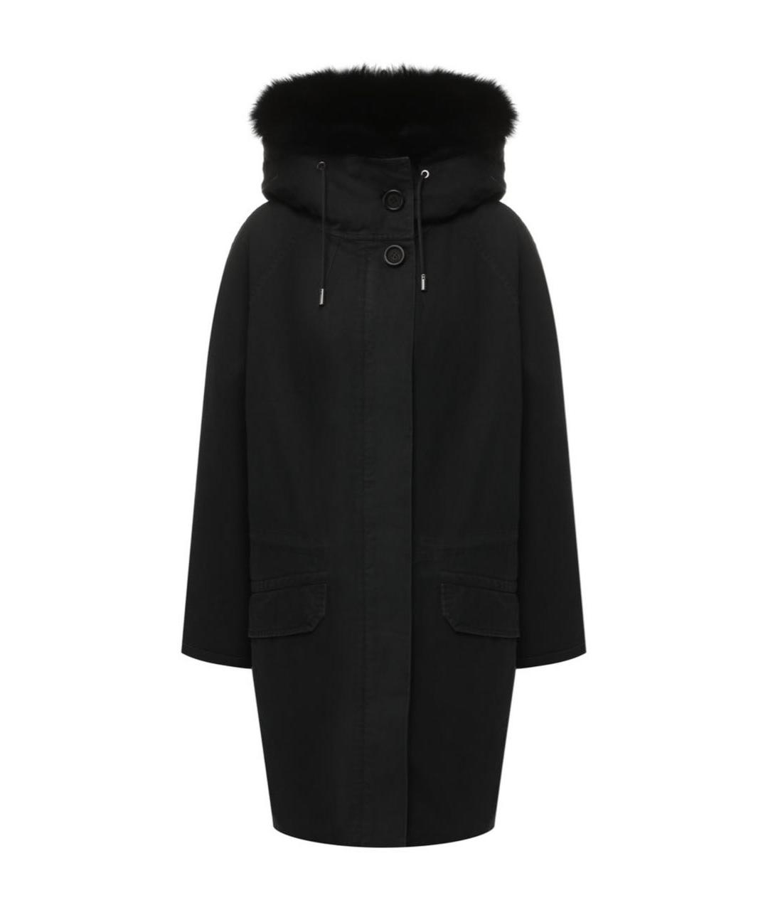 YVES SALOMON Черная меховая парка, фото 8