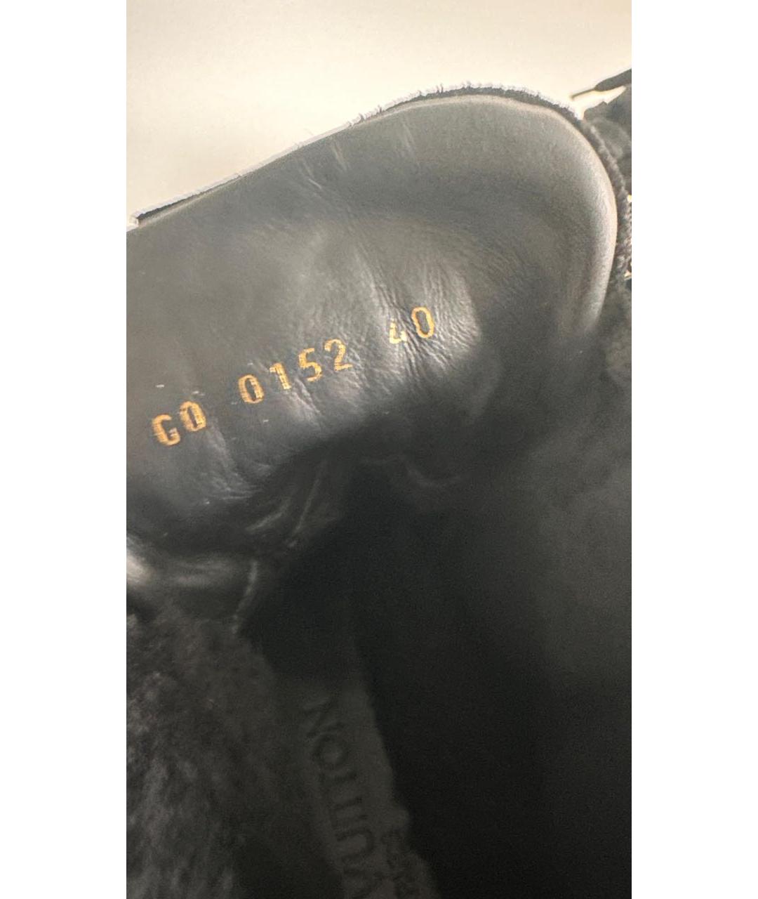 LOUIS VUITTON Черные замшевые ботинки, фото 6