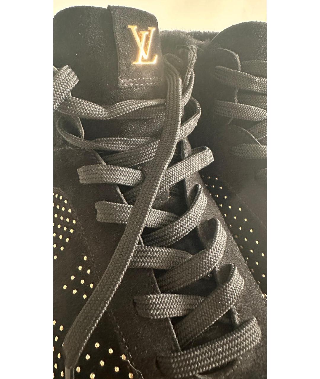 LOUIS VUITTON Черные замшевые ботинки, фото 8