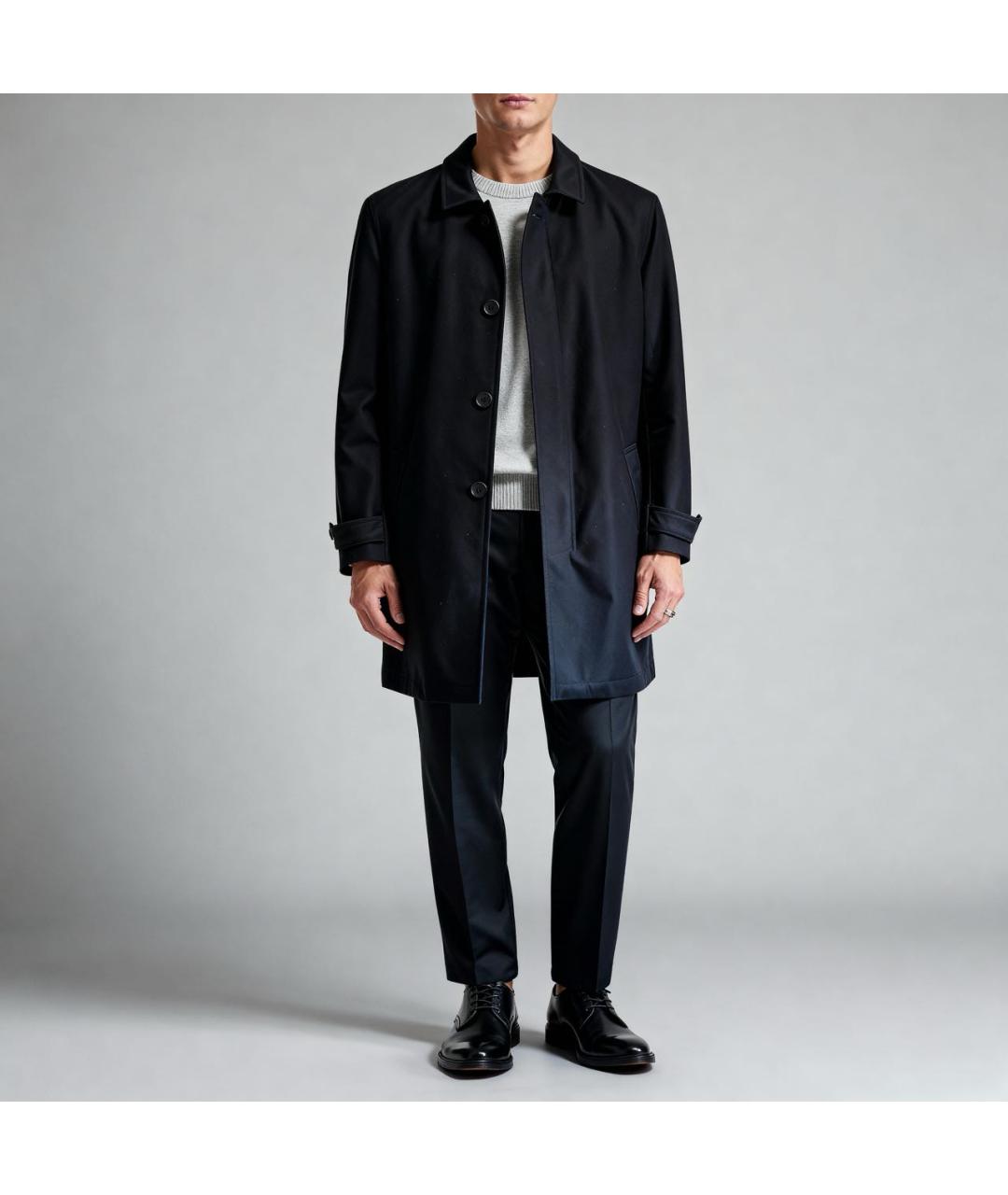 FERU Синее кашемировое пальто, фото 2