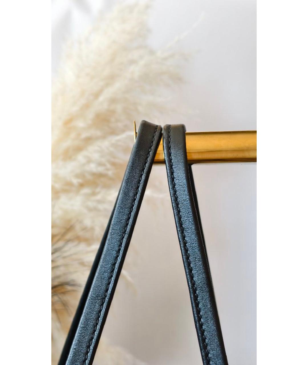 GUCCI Черная кожаная сумка с короткими ручками, фото 7