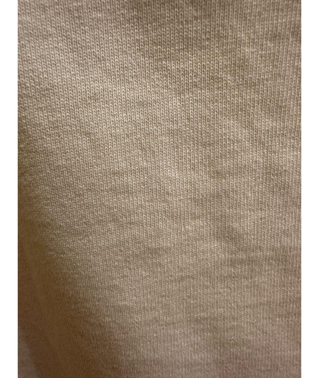 JACQUEMUS Бежевая хлопковая футболка, фото 4