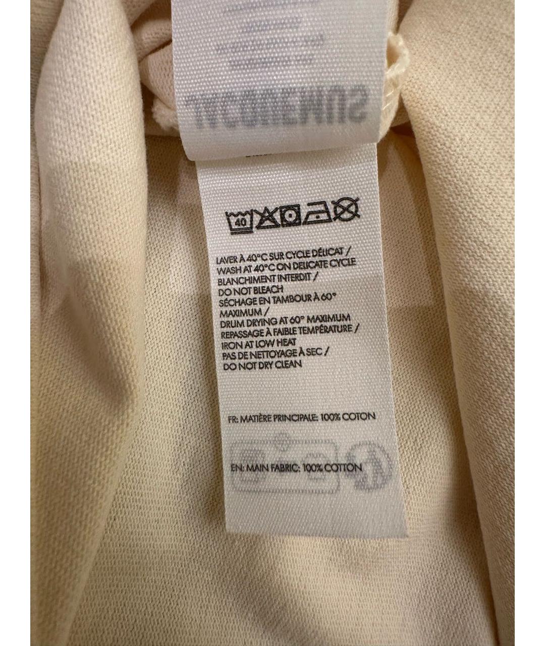 JACQUEMUS Бежевая хлопковая футболка, фото 8