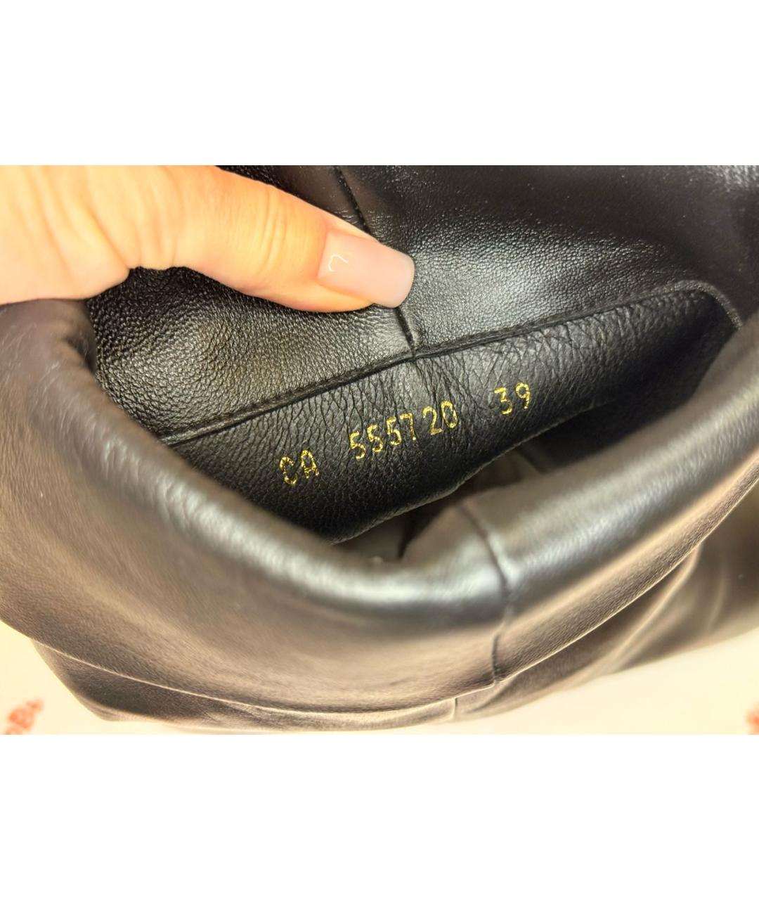 SAINT LAURENT Черные кожаные полусапоги, фото 3