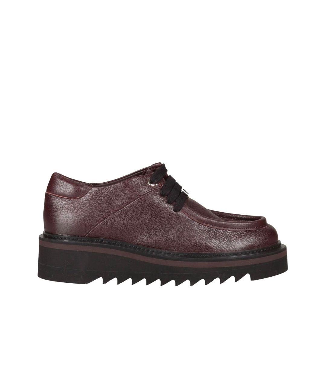 FERRAGAMO Бордовые кожаные ботинки, фото 7