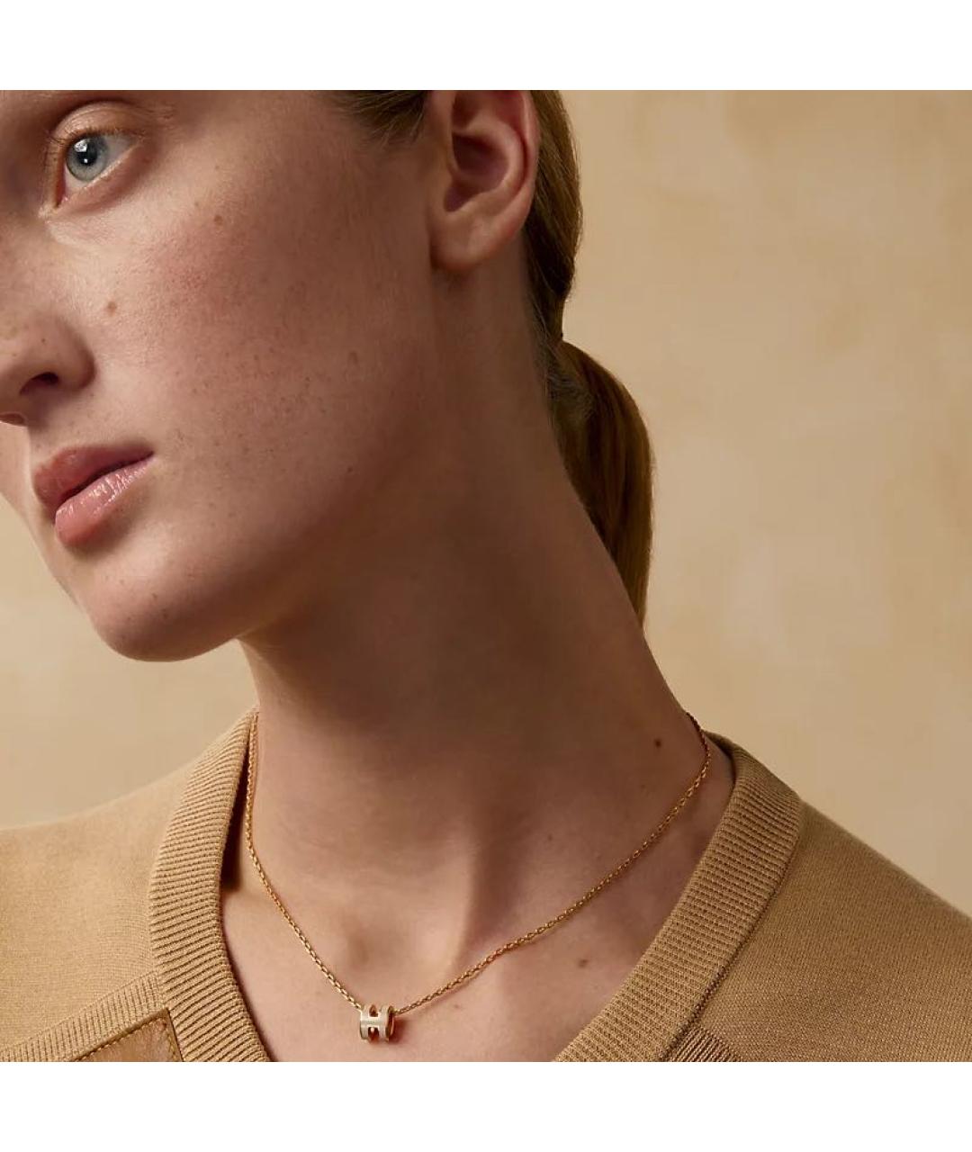 HERMES Бежевая металлическая подвеска, фото 3