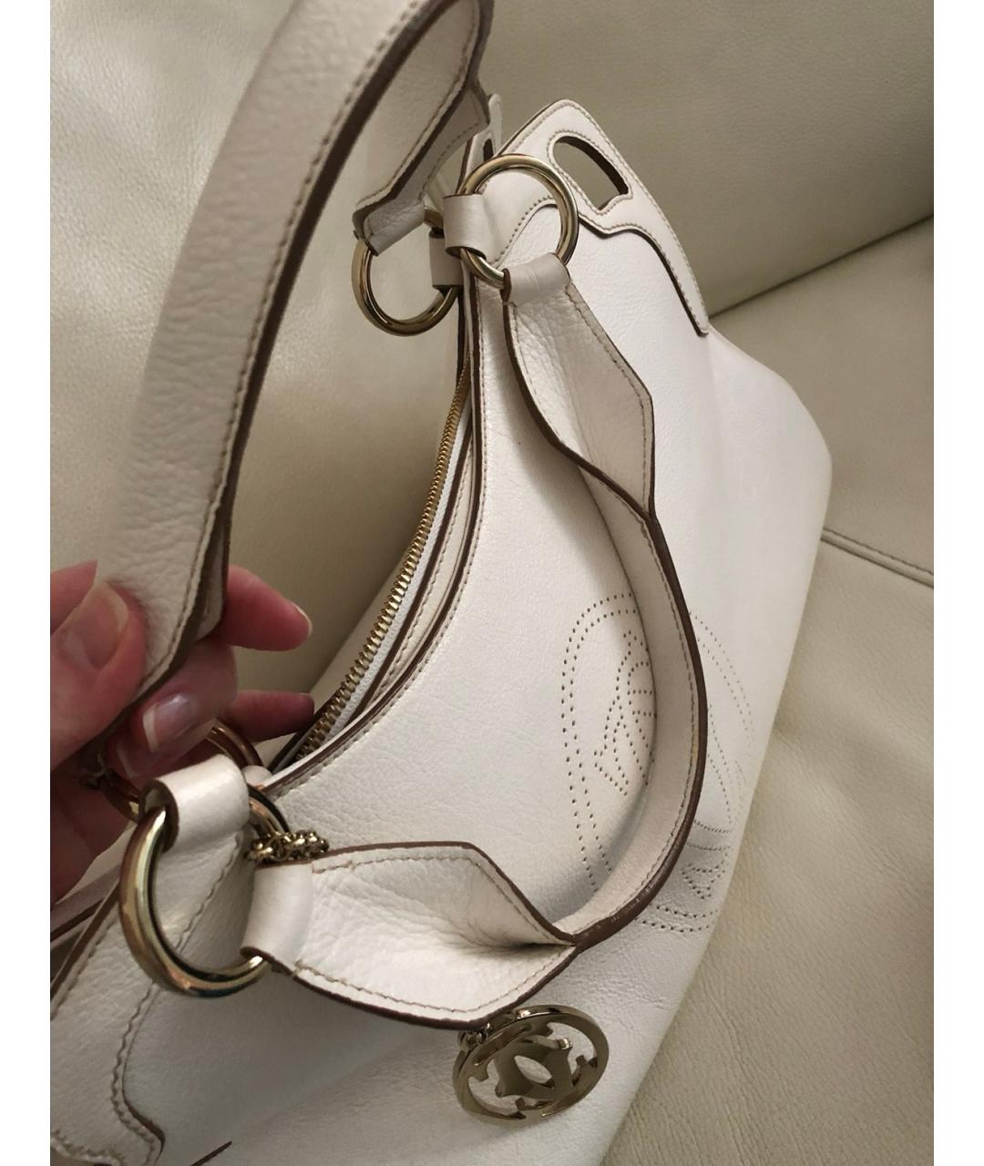 CARTIER Белая кожаная сумка тоут, фото 4