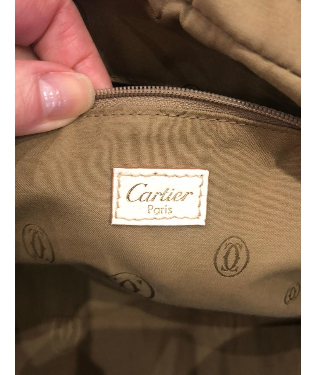 CARTIER Белая кожаная сумка тоут, фото 6