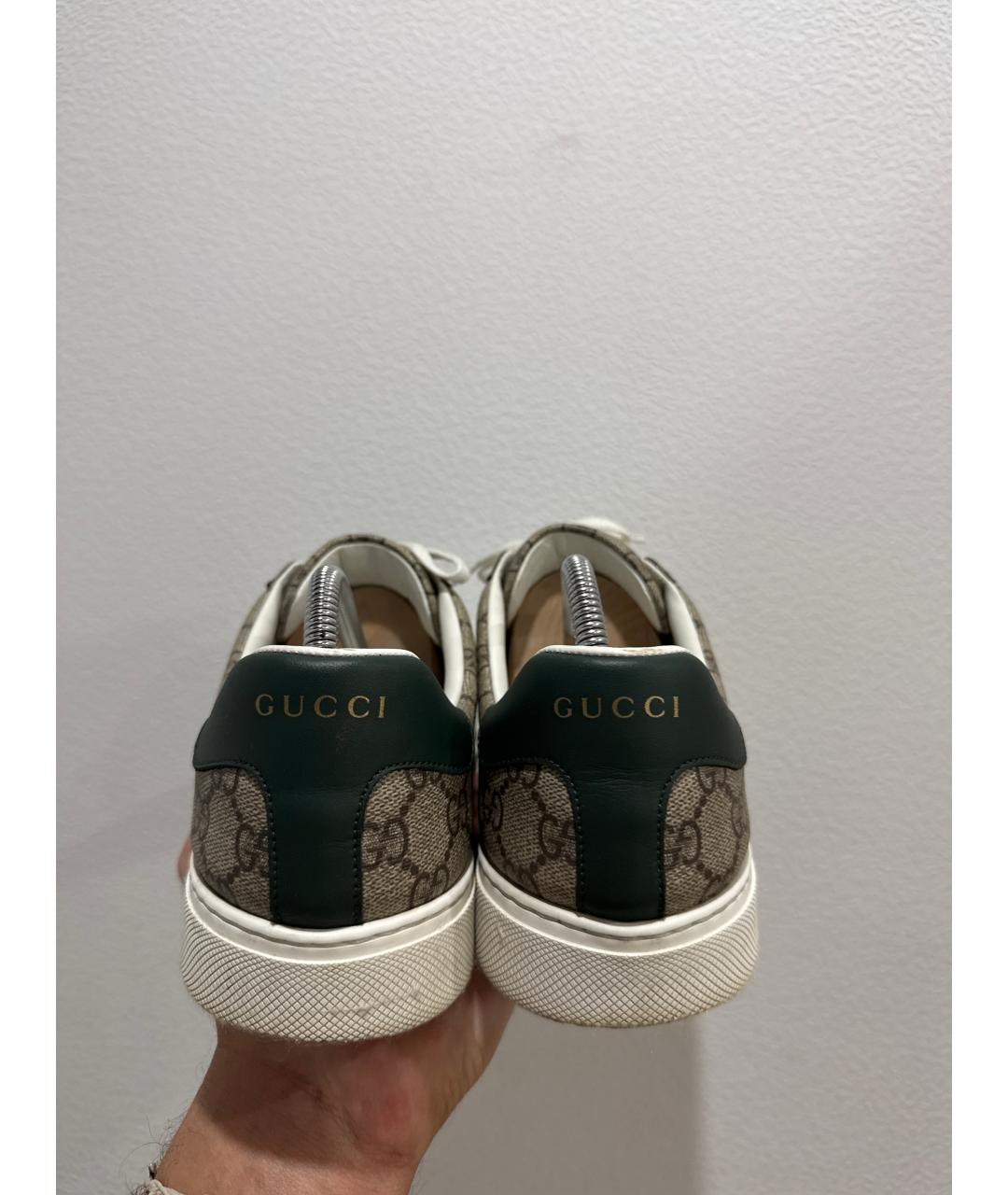 GUCCI Мульти текстильные низкие кроссовки / кеды, фото 4