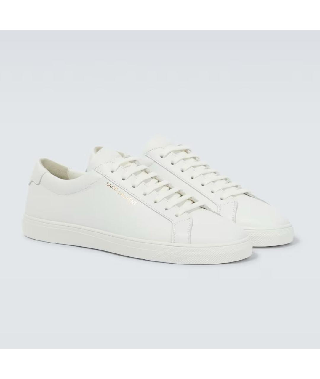 SAINT LAURENT Белые кожаные кеды, фото 7