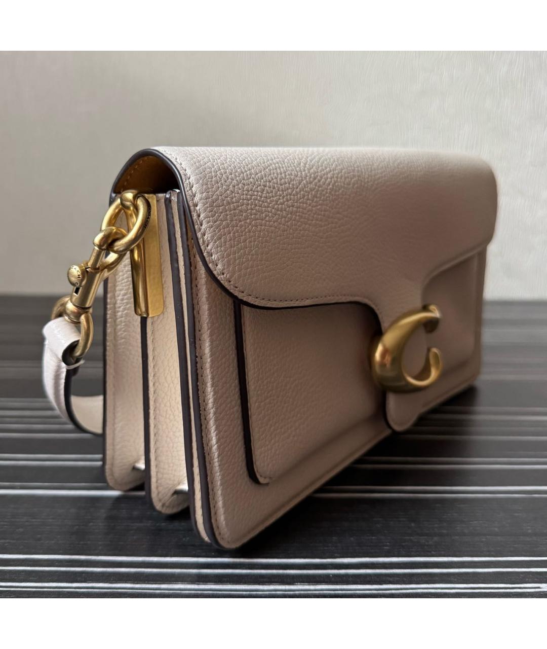 COACH Белая кожаная сумка через плечо, фото 2