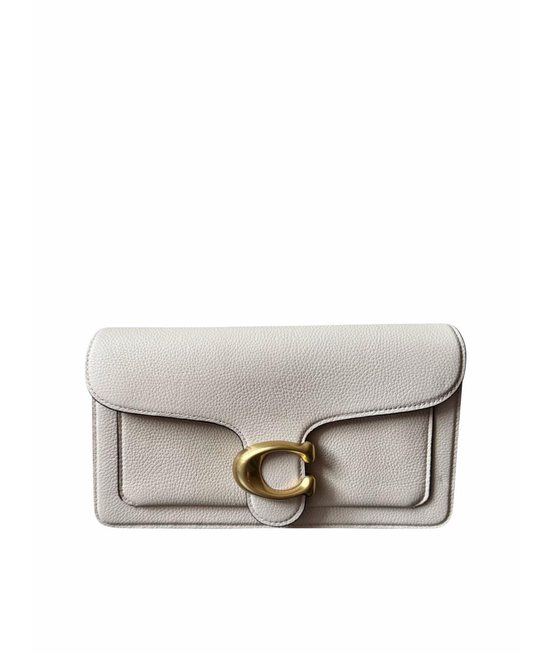 COACH Белая кожаная сумка через плечо, фото 1