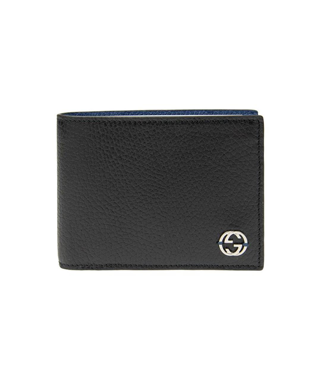 GUCCI Черный кожаный кошелек, фото 1