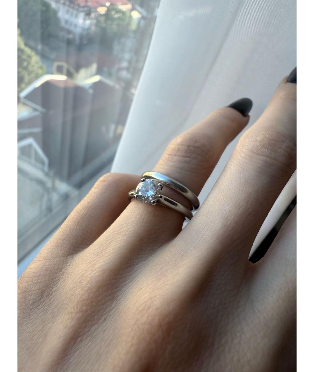 CARTIER Белое платиновое кольцо, фото 6