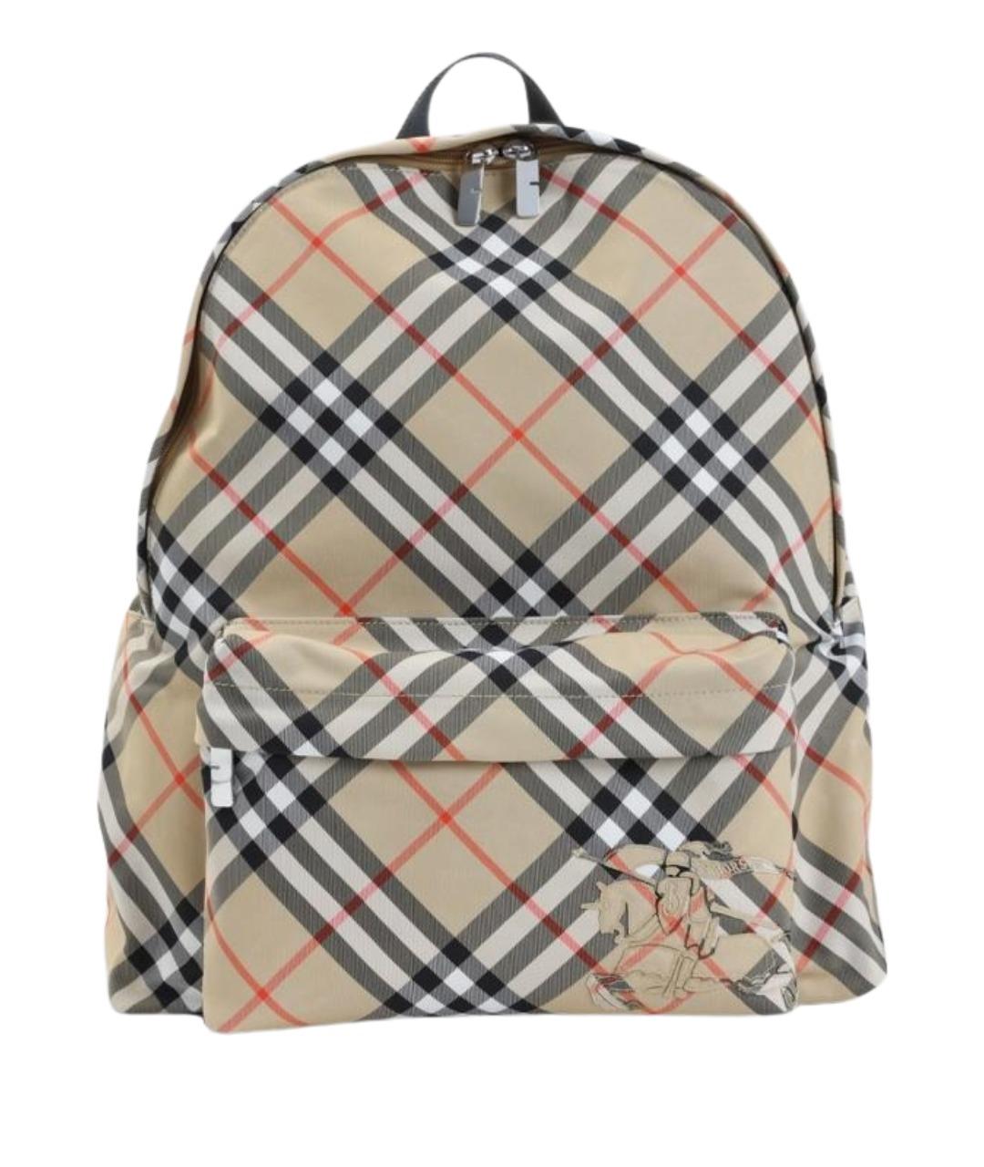 BURBERRY Бежевый синтетический рюкзак, фото 1