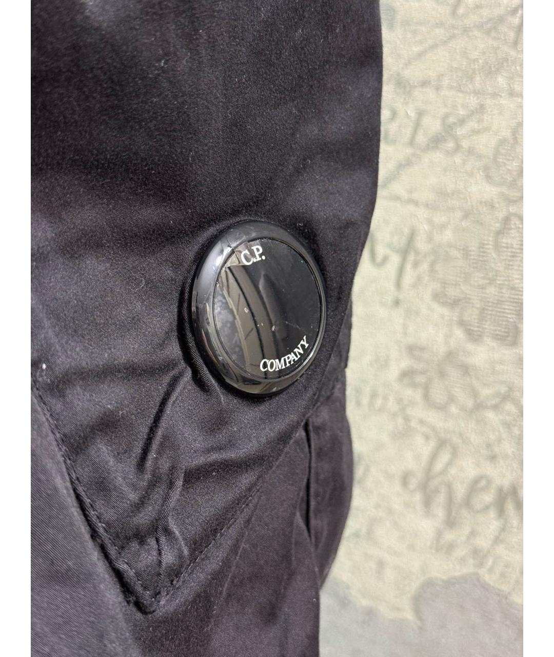 CP COMPANY Черные хлопко-эластановые повседневные брюки, фото 3
