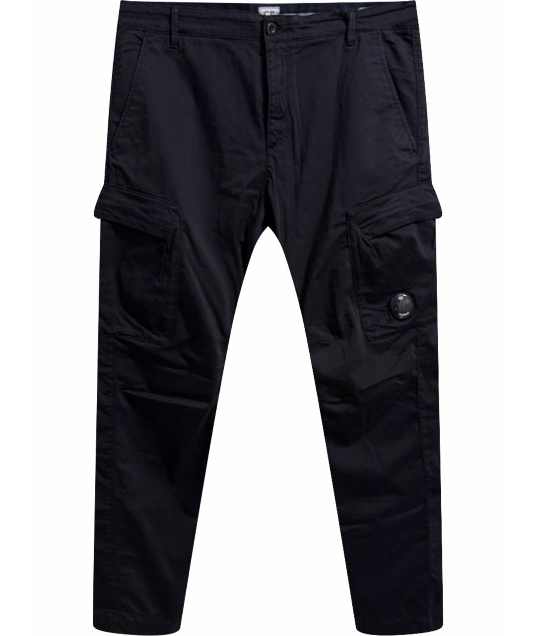 CP COMPANY Черные хлопко-эластановые повседневные брюки, фото 1