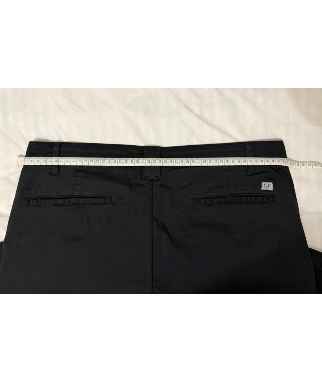 CP COMPANY Черные хлопко-эластановые повседневные брюки, фото 6