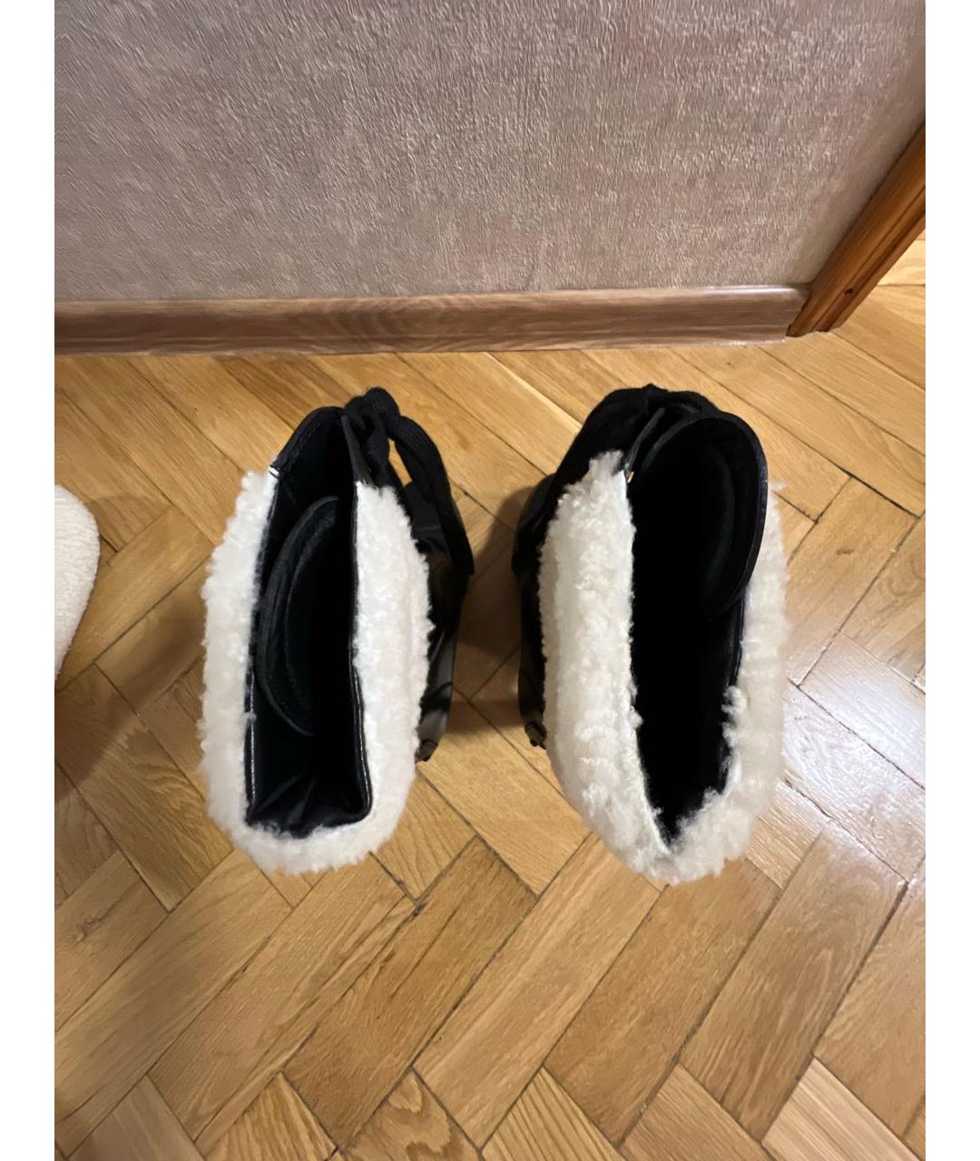 TOD'S Черные кожаные полусапоги, фото 3