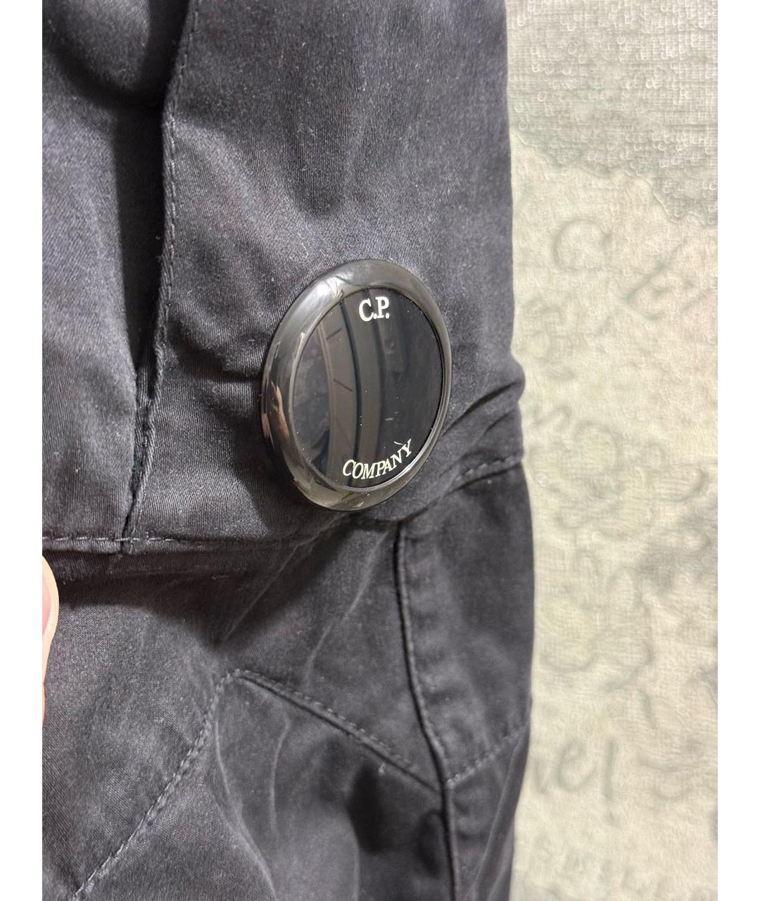 CP COMPANY Черные хлопко-эластановые повседневные брюки, фото 3