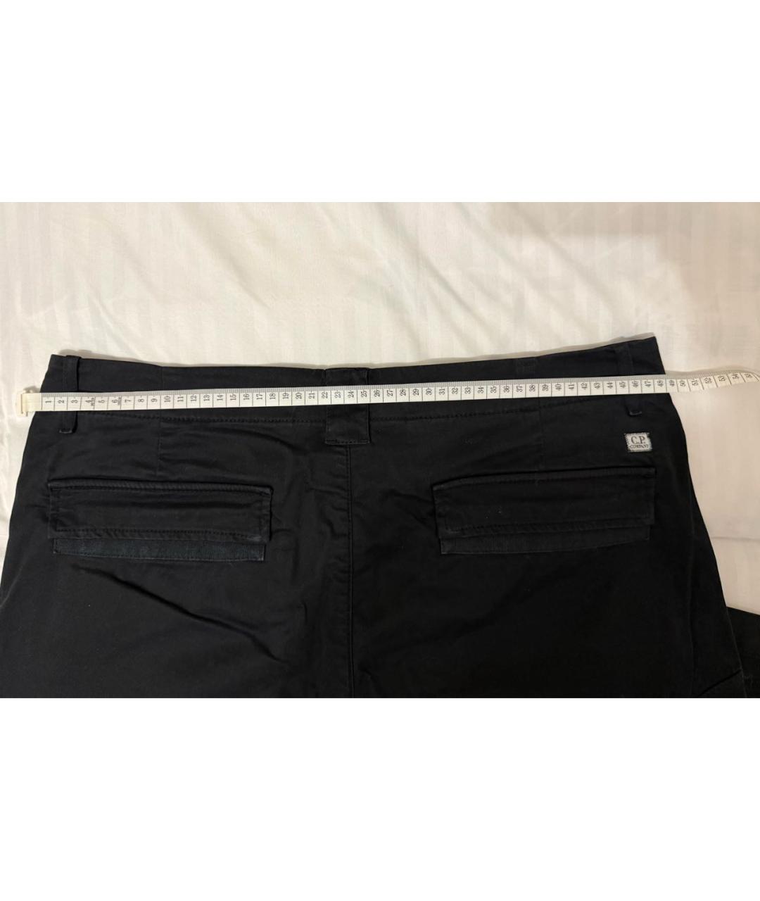 CP COMPANY Черные хлопко-эластановые повседневные брюки, фото 5