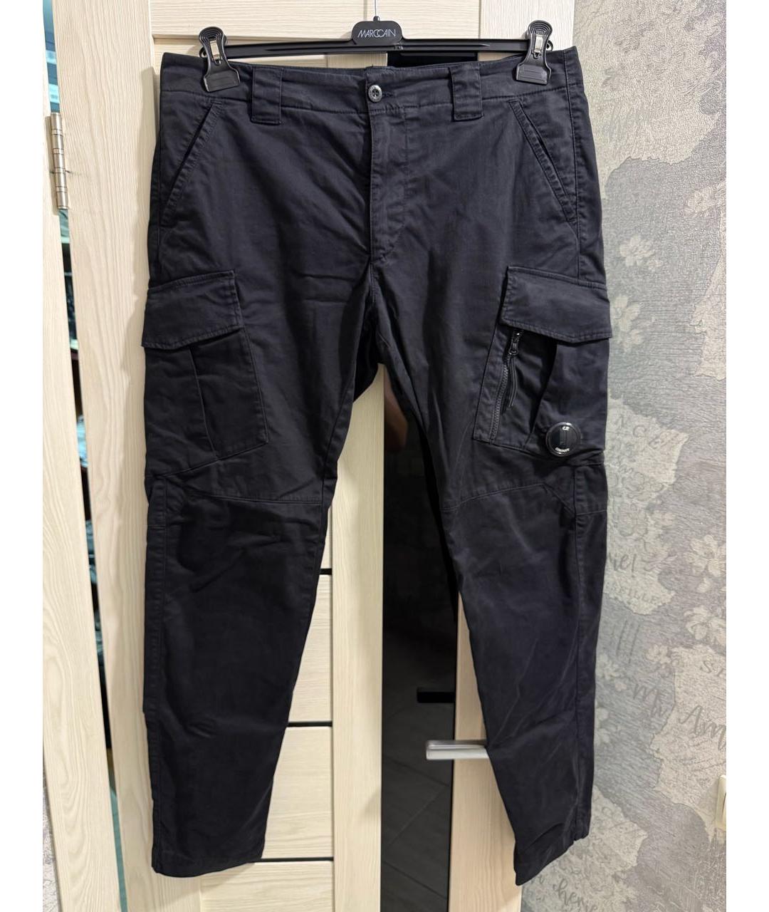 CP COMPANY Черные хлопко-эластановые повседневные брюки, фото 8