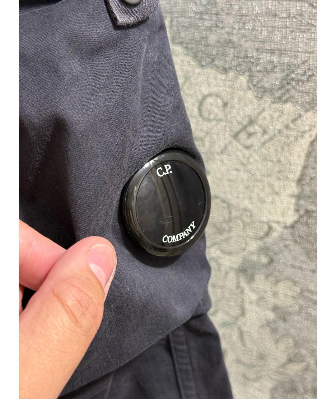CP COMPANY Антрацитовые хлопко-эластановые повседневные брюки, фото 3