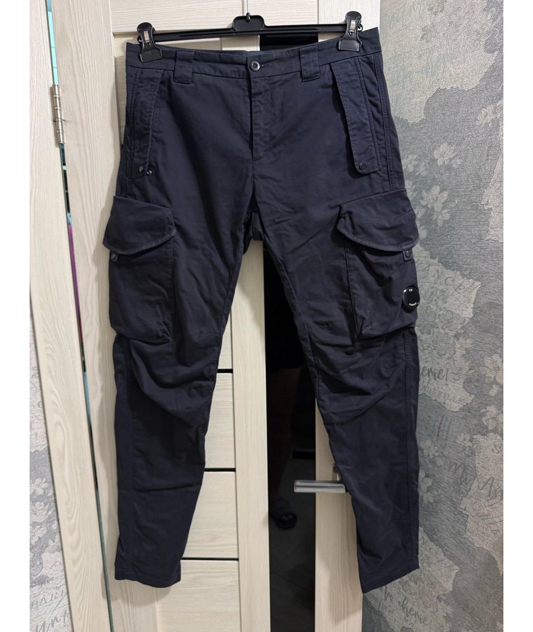 CP COMPANY Антрацитовые хлопко-эластановые повседневные брюки, фото 8