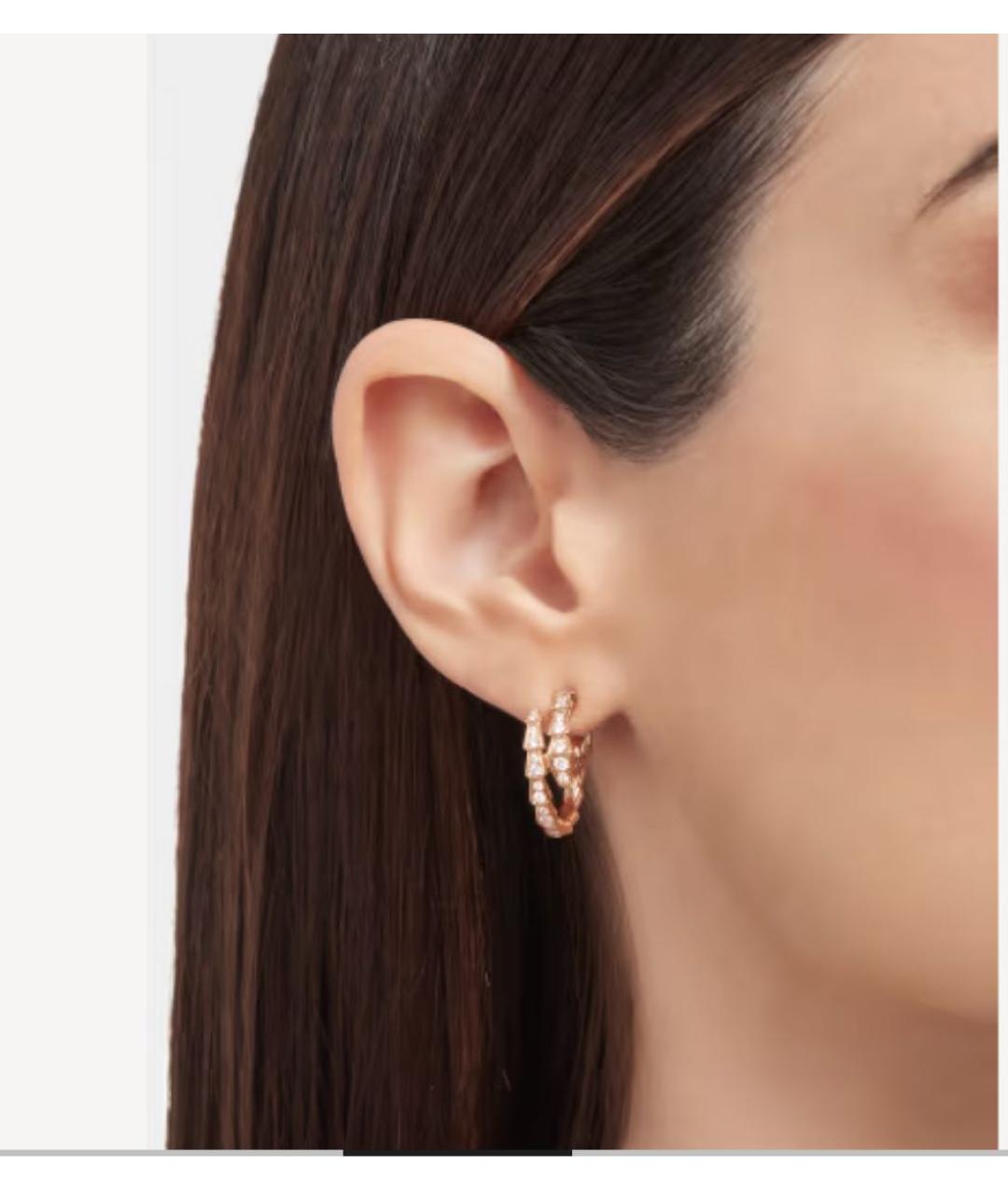 BVLGARI Золотые серьги из розового золота, фото 3