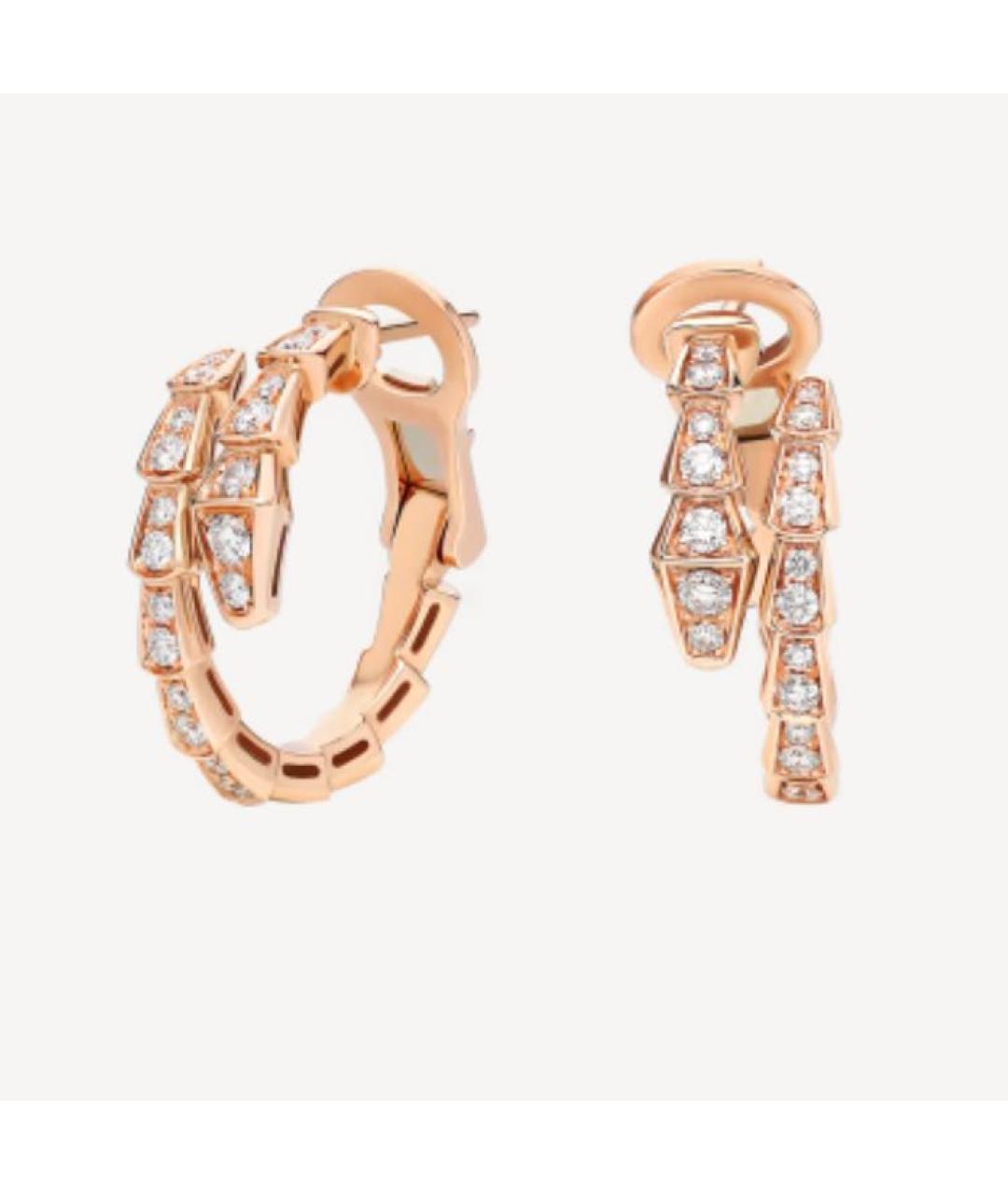 BVLGARI Золотые серьги из розового золота, фото 6