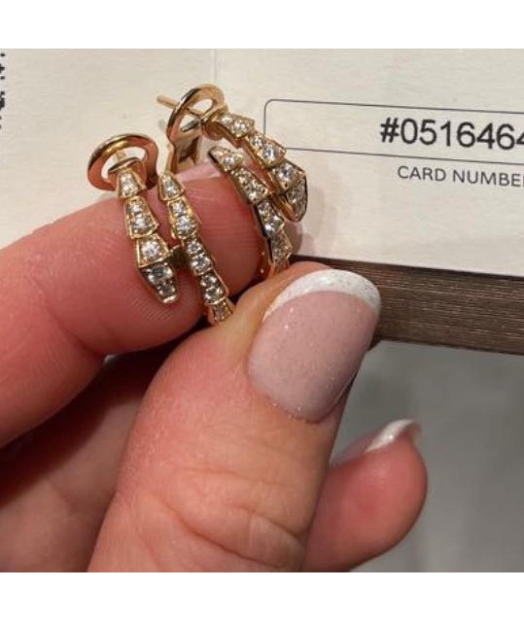 BVLGARI Золотые серьги из розового золота, фото 5