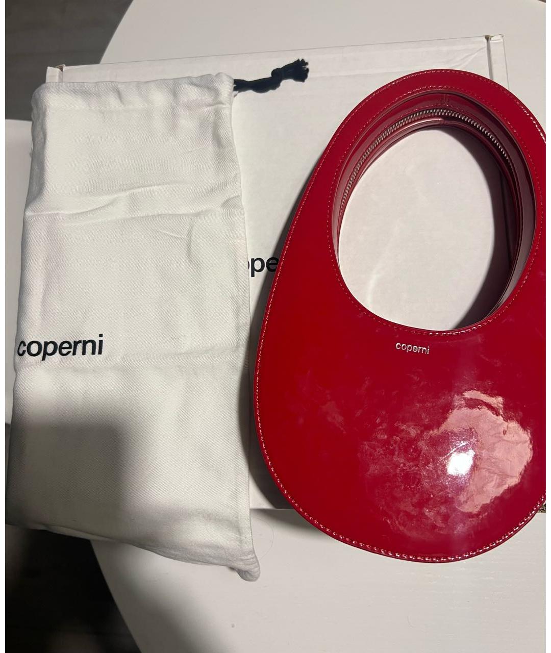COPERNI Красная сумка с короткими ручками из лакированной кожи, фото 2